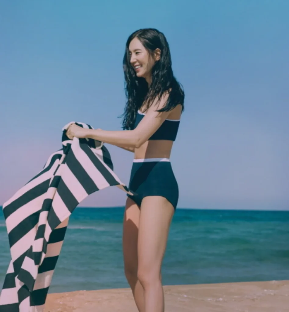 한채아, 보홀 리조트에서 선보인 미니멀 원피스 수영복 패션