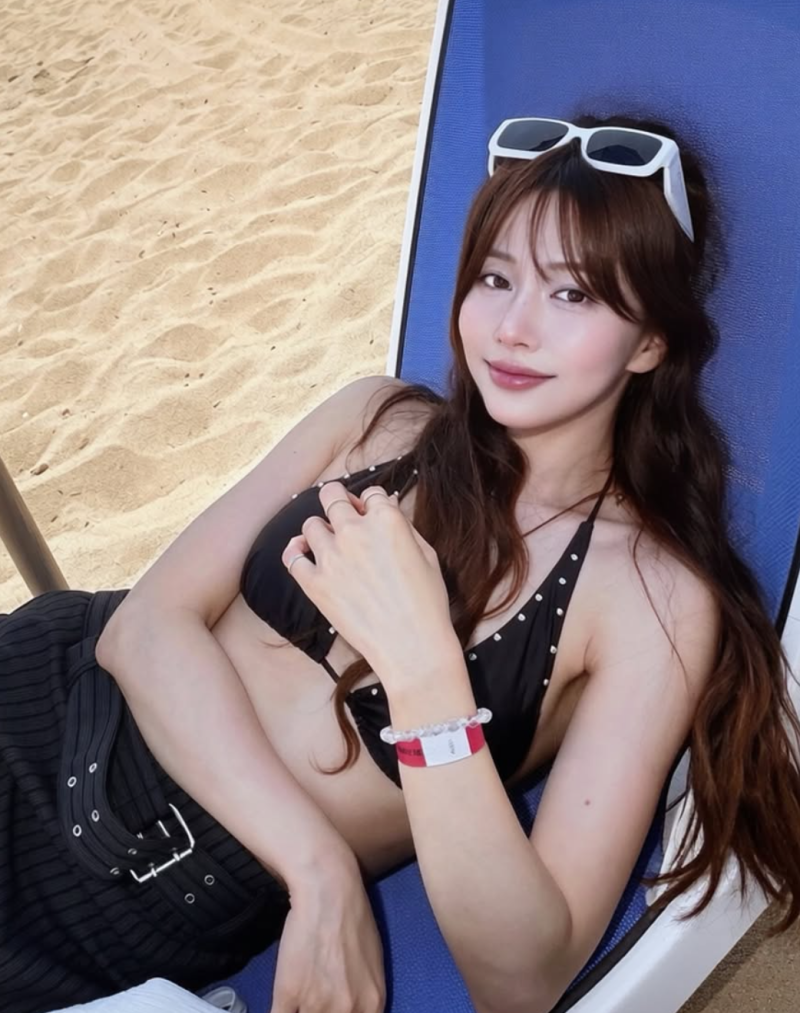 한보름-비키니-비치룩-패션