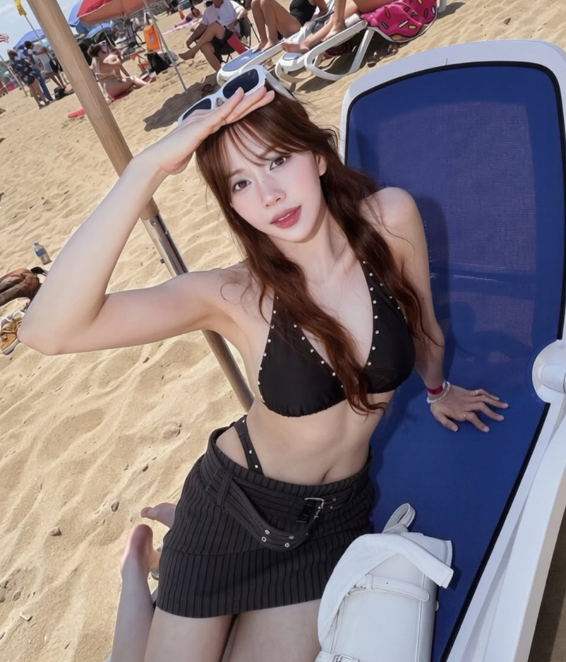 한보름-비키니-비치룩-패션